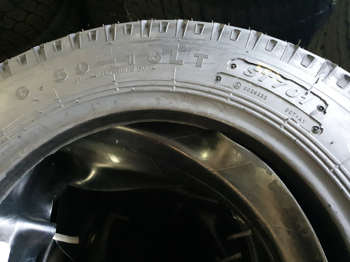 NEUREIFEN 6.50-16 Reifen mit Schlauch und Wulstb Shikari ST701 12PR oder 6.50R16