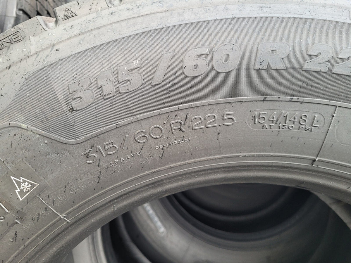 NEURUNDERNEUERT 50% förderfähige 315/60R22,5 3PMSF & M+S 154/148L BLACKLINE RDR3