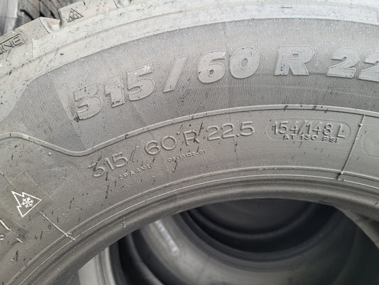 NEURUNDERNEUERT 50% förderfähige 315/60R22,5 3PMSF & M+S 154/148L BLACKLINE RDR3
