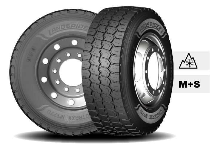 NEUREIFEN 385/65R22,5 LANDSPIDER Longtraxx MT770 160K (158L) mit 3PMSF